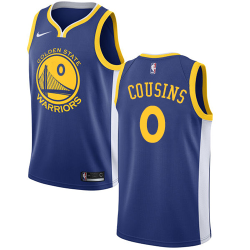 Nike Warriors #0 DeMarcus Cousins Blue NBA Swingman Icon Edition Jersey ...